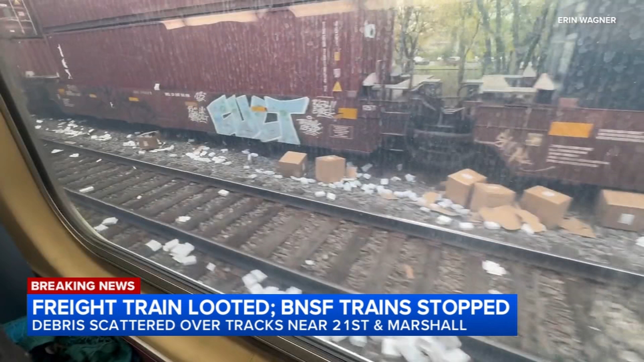 Freight train looted on West Side; BNSF services delayed, Metra says
       — ABC7 Chicago (WLS-TV)