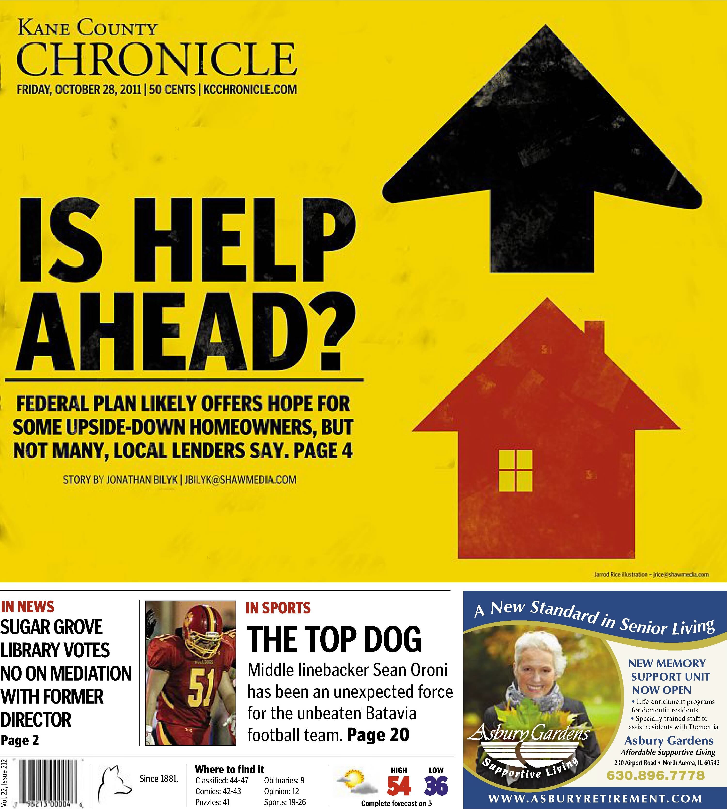 Historical covers for Oct. 28: Is help ahead? — Shaw Local News Network